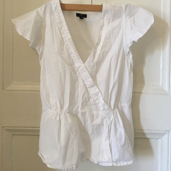 J Crew | Strong shoulder White Blouse - Picture 4 of 5